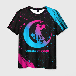 Мужская футболка 3D Angels of Death - neon gradient