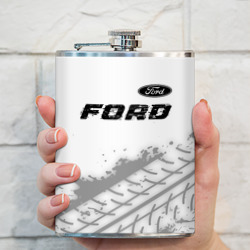 Фляга Ford Speed на светлом фоне со следами шин: символ сверху - фото 2