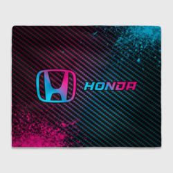 Плед 3D Honda - neon gradient: надпись и символ