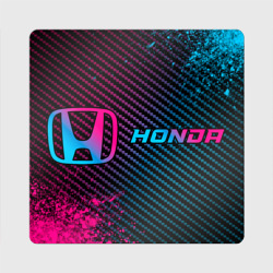 Магнит виниловый Квадрат Honda - neon gradient: надпись и символ