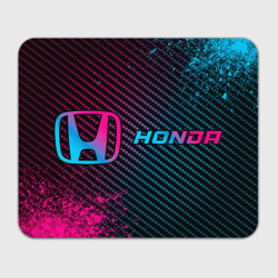 Прямоугольный коврик для мышки Honda - neon gradient: надпись и символ