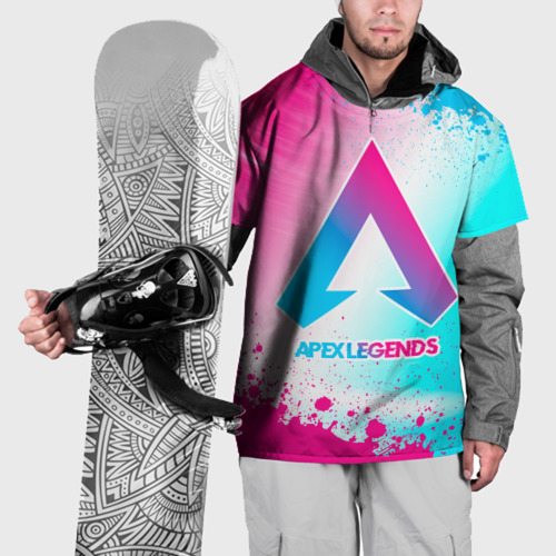 Накидка на куртку 3D Apex Legends neon gradient style, цвет 3D печать