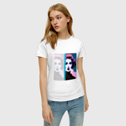 Женская футболка хлопок Девушка поп-арт - фото 2