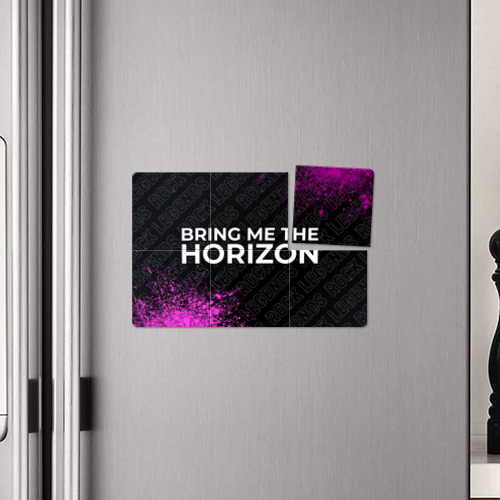 Магнитный плакат 3Х2 Bring Me the Horizon rock Legends: надпись и символ - фото 4