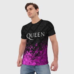 Мужская футболка 3D Queen rock Legends: символ сверху - фото 2