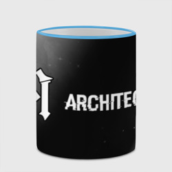 Кружка с полной запечаткой Architects glitch на темном фоне: надпись и символ - фото 2
