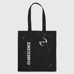 Шоппер 3D Evanescence glitch на темном фоне: надпись, символ
