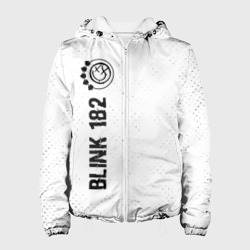 Женская куртка 3D Blink 182 glitch на светлом фоне: по-вертикали