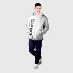 Мужская куртка 3D Blink 182 glitch на светлом фоне: по-вертикали - фото 2