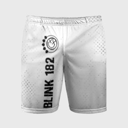 Мужские шорты спортивные Blink 182 glitch на светлом фоне: по-вертикали
