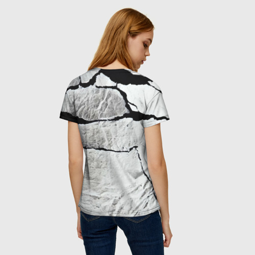Женская футболка 3D Скелет показывает средний палец, цвет 3D печать - фото 4