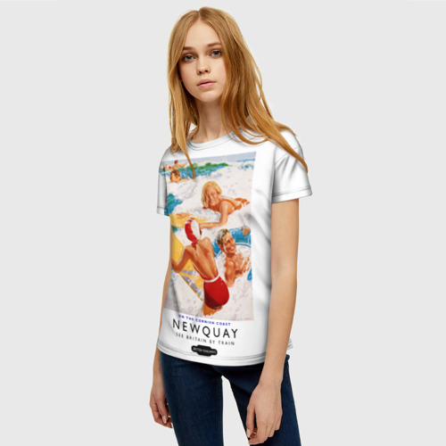 Женская футболка 3D с принтом Ньюки - Англия, фото на моделе #1