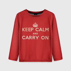 Детский лонгслив 3D Keep Calm and Carry On