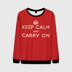 Мужской свитшот 3D Keep Calm and Carry On