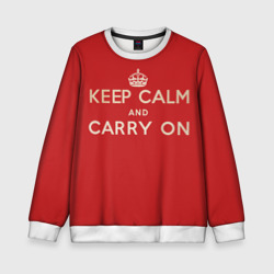 Детский свитшот 3D Keep Calm and Carry On