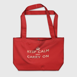 Пляжная сумка 3D Keep Calm and Carry On