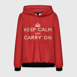 Мужская толстовка 3D Keep Calm and Carry On