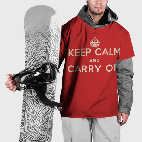 Накидка на куртку 3D Keep Calm and Carry On, цвет 3D печать