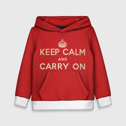 Детская толстовка 3D Keep Calm and Carry On