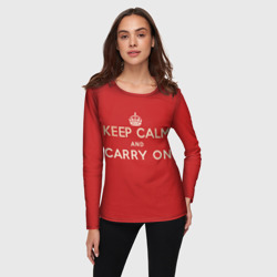 Женский лонгслив 3D Keep Calm and Carry On - фото 2