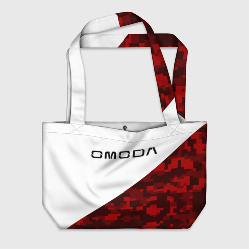 Пляжная сумка 3D Omoda red white