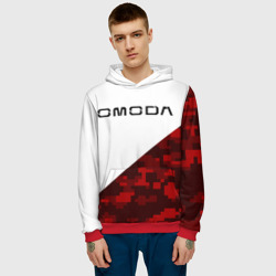 Мужская толстовка 3D Omoda red white - фото 2