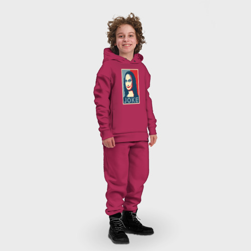 Детский костюм хлопок Oversize Joke Джоконда, цвет маджента - фото 3