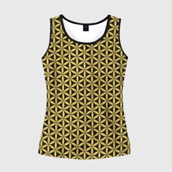 Женская майка 3D Цветок Жизни - Золото