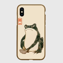 Чехол для iPhone XS Max матовый Лягушка - Мацумото Ходжи готовит в миске