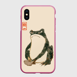 Чехол для iPhone XS Max матовый Лягушка - Мацумото Ходжи готовит в миске