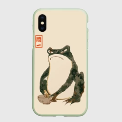 Чехол для iPhone XS Max матовый Лягушка - Мацумото Ходжи готовит в миске