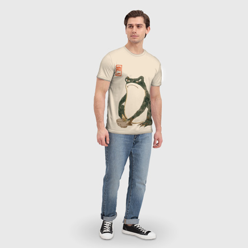 Мужская футболка 3D Лягушка - Мацумото Ходжи, цвет 3D печать - фото 5