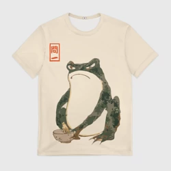 Мужская футболка 3D Лягушка - Мацумото Ходжи готовит в миске