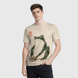 Мужская футболка 3D Лягушка - Мацумото Ходжи готовит в миске - фото 2