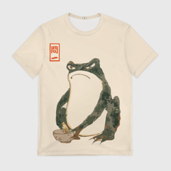 Мужская футболка 3D Лягушка - Мацумото Ходжи готовит в миске