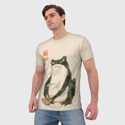 Мужская футболка 3D Лягушка - Мацумото Ходжи готовит в миске - фото 2