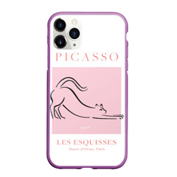 Чехол для iPhone 11 Pro Max матовый Кот - Пабло Пикассо