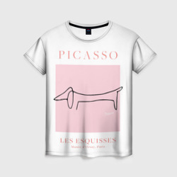 Женская футболка 3D Собака - Пабло Пикассо