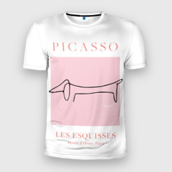 Мужская футболка 3D Slim Собака - Пабло Пикассо