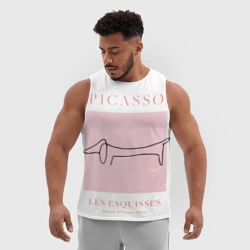 Мужская спортивная майка 3D Собака - Пабло Пикассо - фото 2