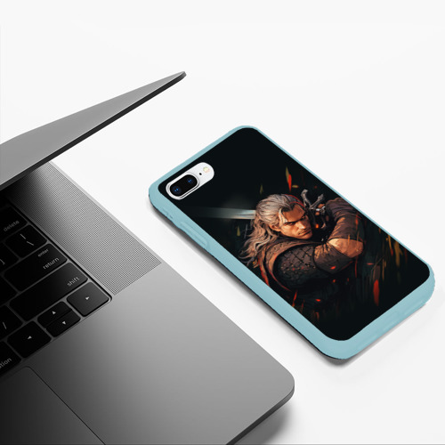 Чехол для iPhone 7Plus/8 Plus матовый с принтом Ведьмак Геральт - персонаж, фото #5
