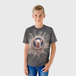Детская футболка 3D Мордочка забавного поросёнка - фото 2