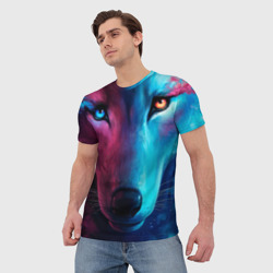 Мужская футболка 3D Космический волчок - фото 2