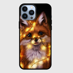 Чехол для iPhone 13 Pro Max Лисенок в гирлянде