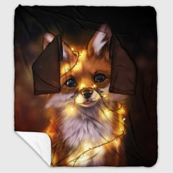 Плед с рукавами Лисенок в гирлянде