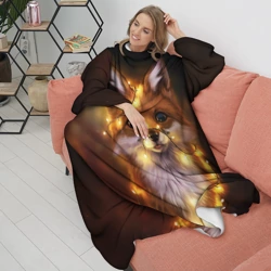 Плед с рукавами Лисенок в гирлянде - фото 2