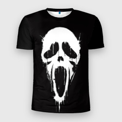 Мужская футболка 3D Slim Лицо призрака