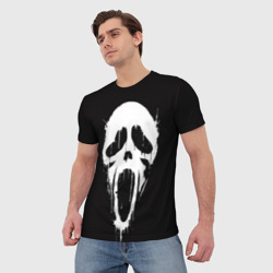 Мужская футболка 3D Лицо призрака - фото 2