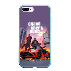 Чехол для iPhone 7Plus/8 Plus матовый Grand Theft Auto - game