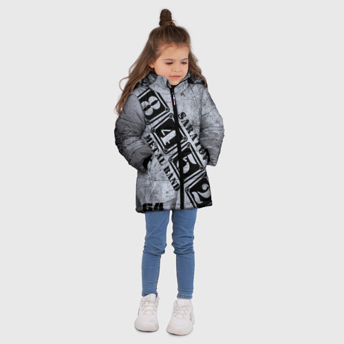 Зимняя куртка для девочек 3D 8452 metal band Саратов, цвет черный - фото 5